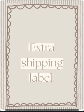 Extra Shipping Label Card - Neutral Beige